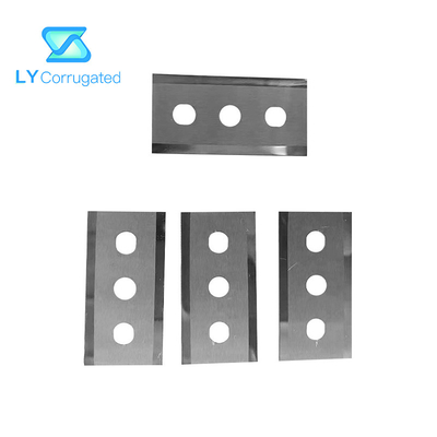 43x22x0.3mm Yüksek Karbonlu Çelik Karbür Sarma Filmini Kesmek İçin Üç Delikli Eğme Bıçağı