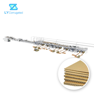 Buharlı Isıtma 2 Katlı Oluklu Mukavva Üretim Hattı 2800mm Genişlik