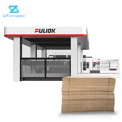 1800mm Oluklu Mukavva Makinesi Kutusu Üretim Hattı Ekipmanları Kuru Son İstifleyici