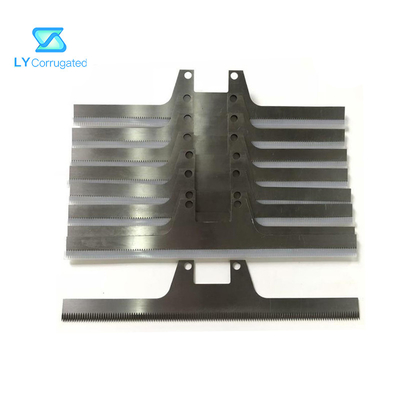Karton Paketleme Makinesi Parçaları Sızdırmazlık Bıçağı 250 * 25 * 2 Diş Testere Bıçağı Tırtıklı Bıçak