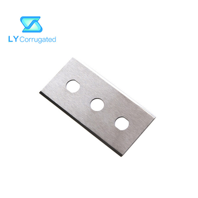 Endüstriyel Tungsten Karbür Jilet Bıçakları Üç Delikli Bıçaklar Alüminyum Folyo Film Kesme Makinesi Bıçakları