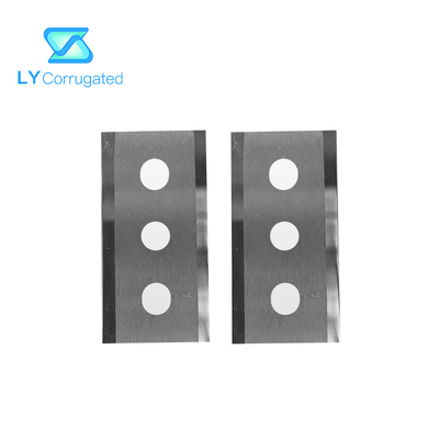 43*22*0.4mm Karbür Tungsten Çelik Üç Delikli Kağıt Alüminyum Folyo Film Dilme Bıçağı