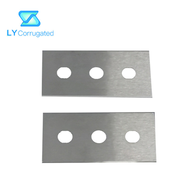 Tungsten Karbür Bıçaklar Çift Kenar 3 Delik Jilet Eğme Bıçağı Film Kraft Kağıt Bant Paketleme Makinesi