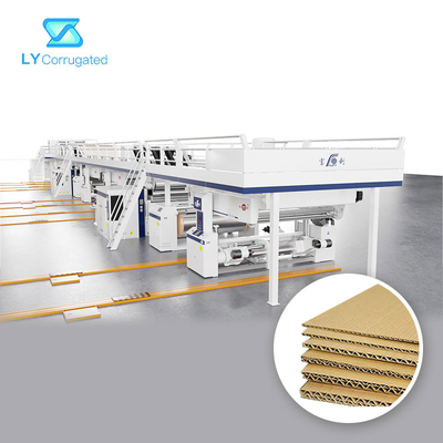 Buharlı Isıtma 2 Katlı Oluklu Mukavva Üretim Hattı 2800mm Genişlik